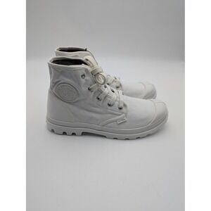 Palladium Boots Womens Size 11 White Pampa Hi Ankle Combat Shoes 92352-116-M